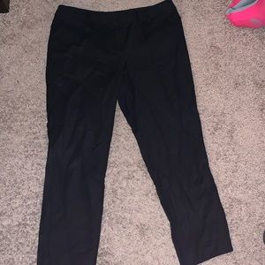 Black Capri Length Business Casual Pants